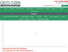 Tablet Screenshot of geo-con.com.au